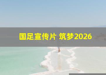 国足宣传片 筑梦2026